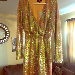 Beautiful Evening Dress with Sequins